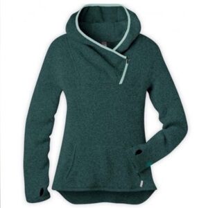 Stio Fleece Pullover Sweetwater Teal Green Hooded Medium
